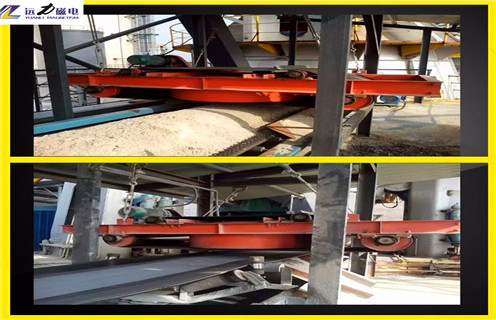 電磁自卸式除鐵器，電磁自卸式除鐵器用什么電機電流_電磁自卸式除鐵器用什么電機廠家配件_型號及工作視頻