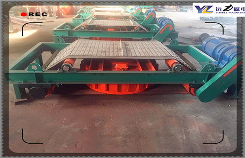 電磁自卸式除鐵器，河北電磁自卸式除鐵器懸掛式_河北電磁自卸式除鐵器懸掛式廠家配件_型號(hào)及工作視頻 